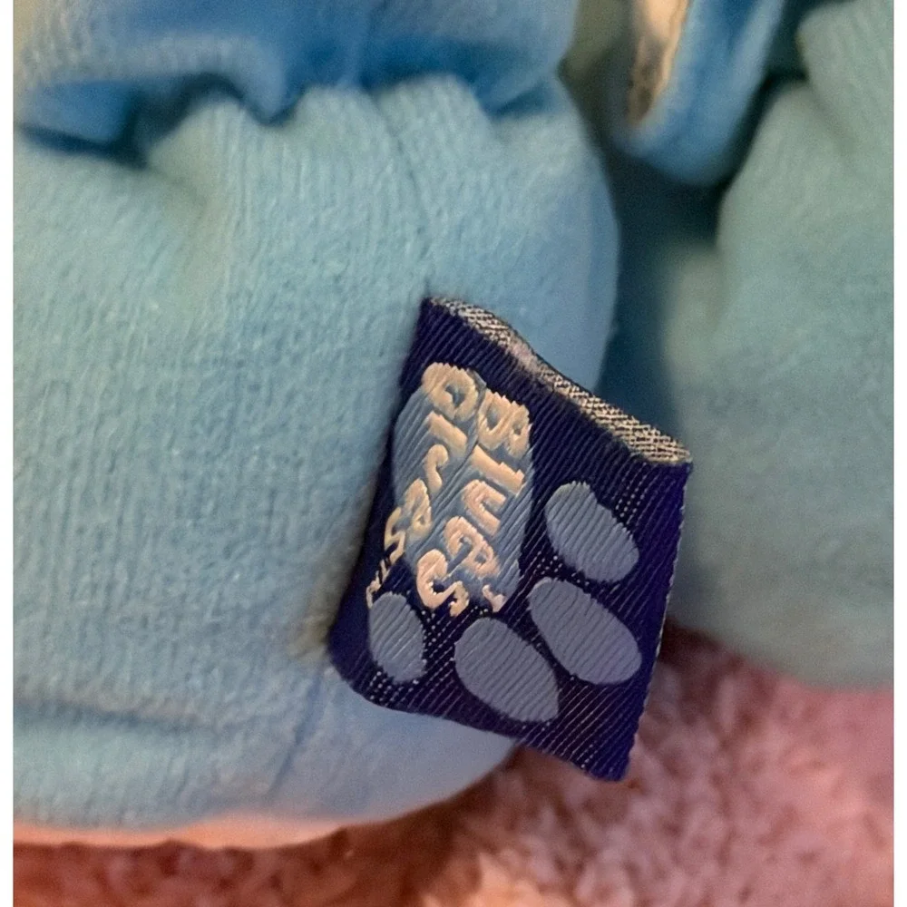 Vintage 2001 Blues Clues Blue Dog Plush Slippers Kids Blue Nickelodeon Viacom